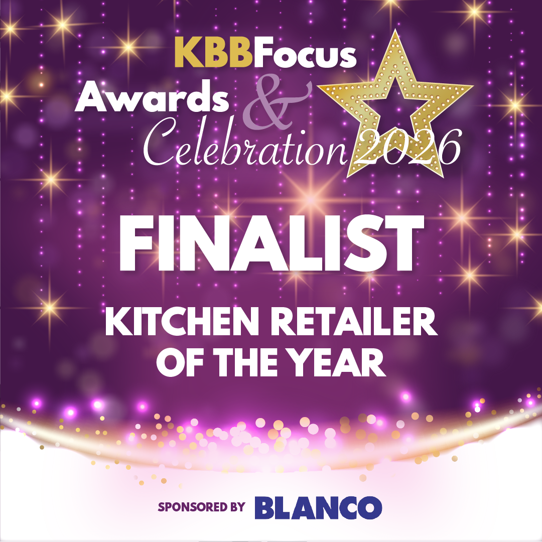 KBBFocus Awards & Celebration 2026 finalist badge, Kitchen Retailer of the Year.
